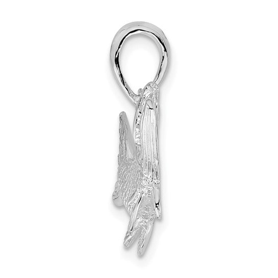 Sterling Silver Rhodium Plated Tarpon Fish Pendant
