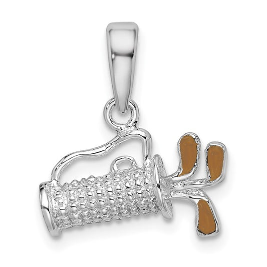 Sterling Silver Gold Bag Pendant