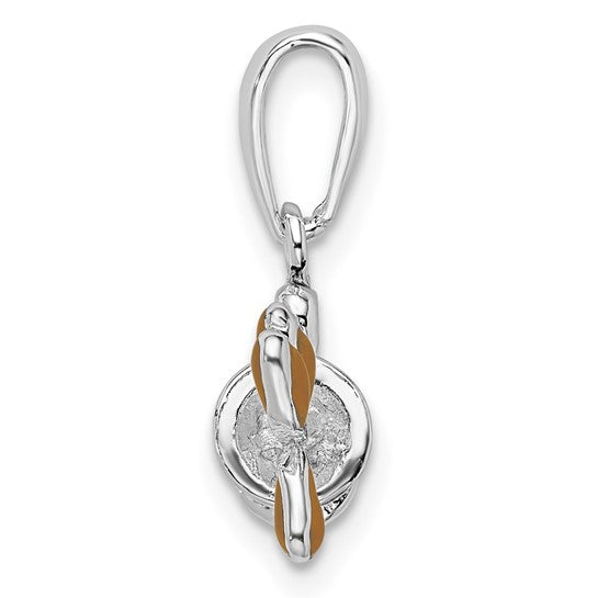 Sterling Silver Gold Bag Pendant
