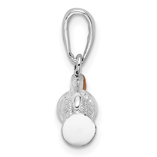 Sterling Silver Gold Bag Pendant