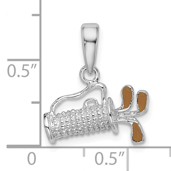 Sterling Silver Gold Bag Pendant