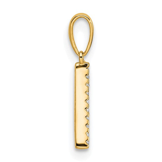 10K/14K White/Yellow Gold Natural Diamond Letter Initials A-Z
