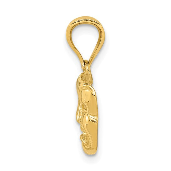 14K Yellow Gold Comedy Tragedy Pendant
