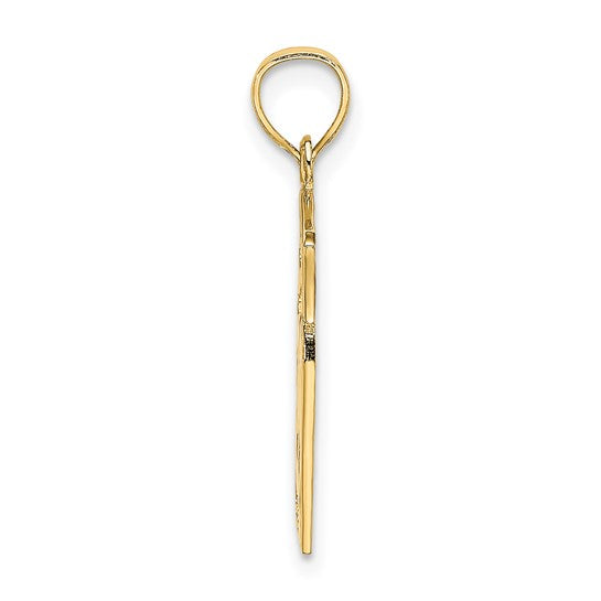 14K Yellow Gold Theater Drama Comedy Tragedy Pendant