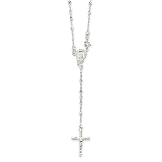 Sterling Silver Polished Rosary Beads