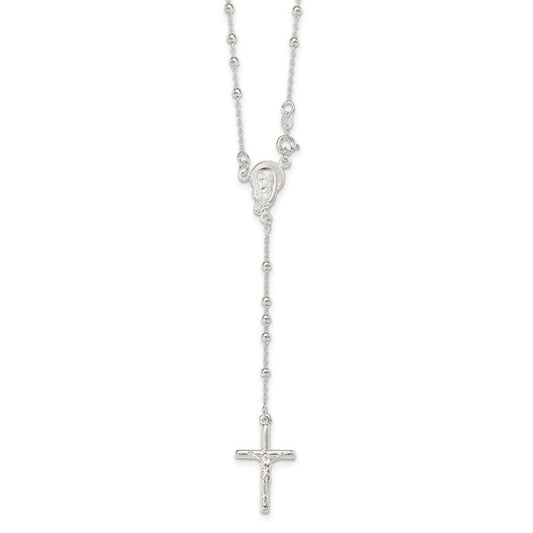 Sterling Silver Polished Rosary Beads