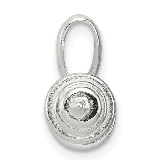 Sterling Silver 3D Weight Lifter Barbell Pendant