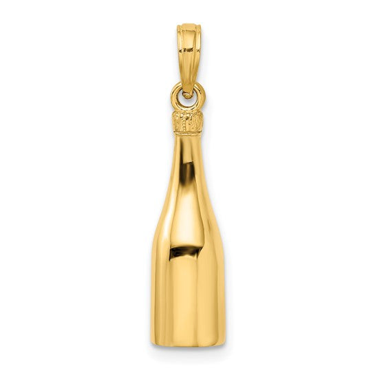 14K Yellow Gold Champagne Bottle