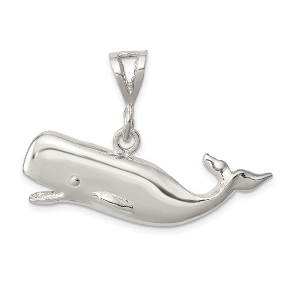 Sterling Silver Whale Pendant