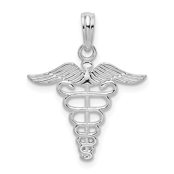 Sterling Silver First Responder Caduceus Pendant