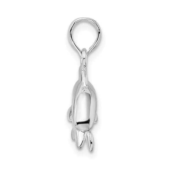 Sterling Silver Jumping Dolphin Pendant