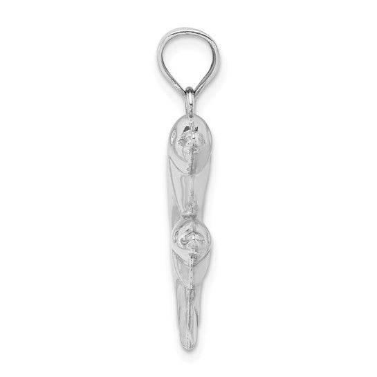 Sterling Silver Double Dolphin Pendant