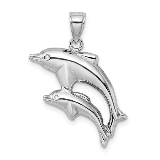 Sterling Silver Double Dolphin Pendant