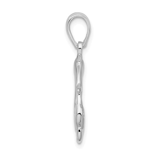 Sterling Silver 3 Dolphin Family Circle Pendant