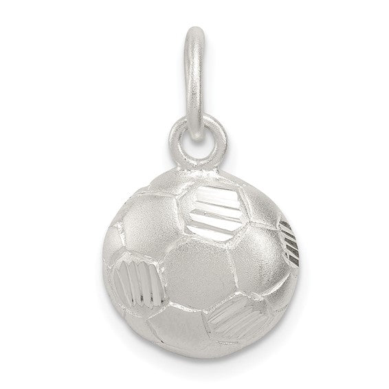 Sterling Silver Soccer Ball Sports Pendant
