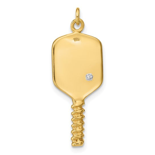 14K Gold Filled Pickle Ball Pendant