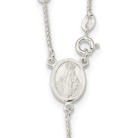 Sterling Silver 21" Rosary Beads