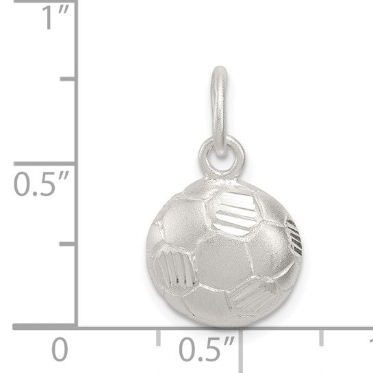 Sterling Silver Soccer Ball Sports Pendant