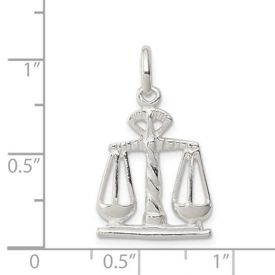 Sterling Silver Lawyer Scales Of Justice Pendant
