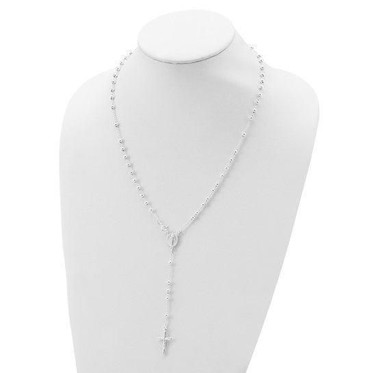 Sterling Silver 21" Rosary Beads