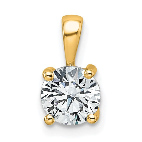 14K Yellow/White Gold .5 - 5 Carat Lab Grown Certified Diamond Pendant
