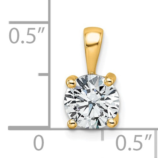 14K Yellow/White Gold .5 - 5 Carat Lab Grown Certified Diamond Pendant