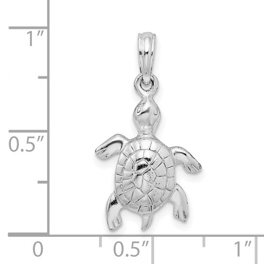 Sterling Silver Sea Turtle Pendant