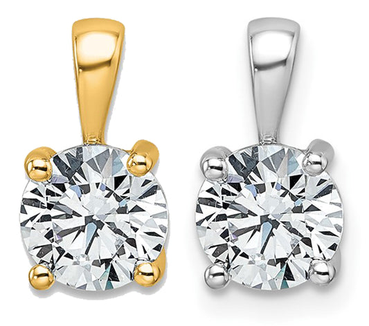 14K Yellow/White Gold .5 - 5 Carat Lab Grown Certified Diamond Pendant