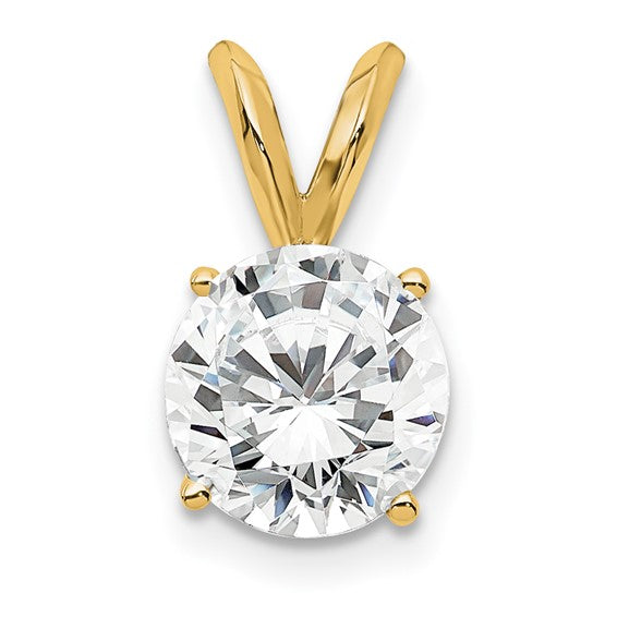 14K Yellow/White Gold .25 - 1 Carat Lab Grown Certified Diamond V Pendant