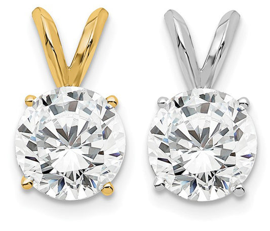 14K Yellow/White Gold .25 - 1 Carat Lab Grown Certified Diamond V Pendant