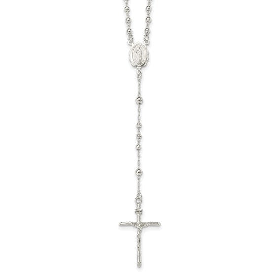 Sterling Silver 16" Children's Multiple Silver Bead Rosary Beads