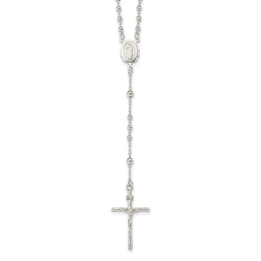 Sterling Silver 16" Children's Multiple Silver Bead Rosary Beads