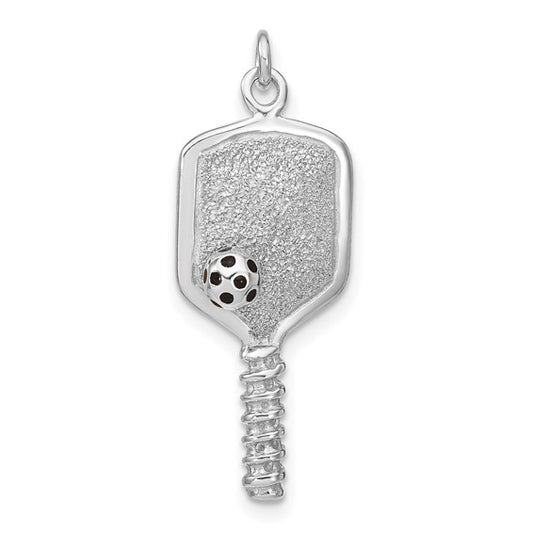 Sterling Silver Pickleball Pendant