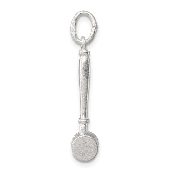 Sterling Silver Judge Court 3D Gavel Charm