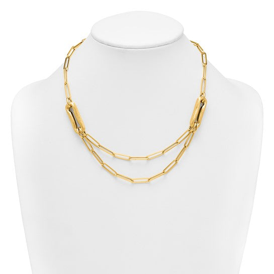 14K Yellow Gold Double Large Clip Paperclip Chain