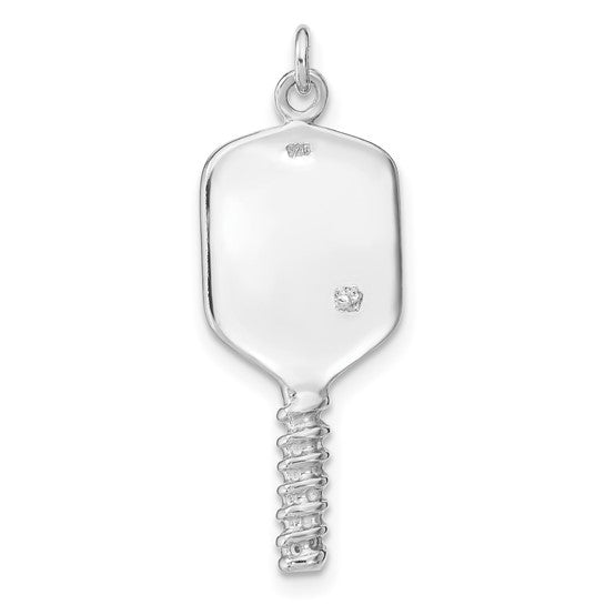 Sterling Silver Pickleball Pendant