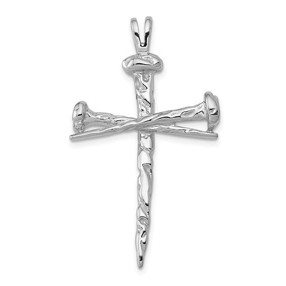 Latin Nail Cross 10K Pendant Yellow Gold/White Gold
