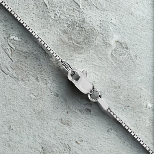 10K White Gold Box Chain