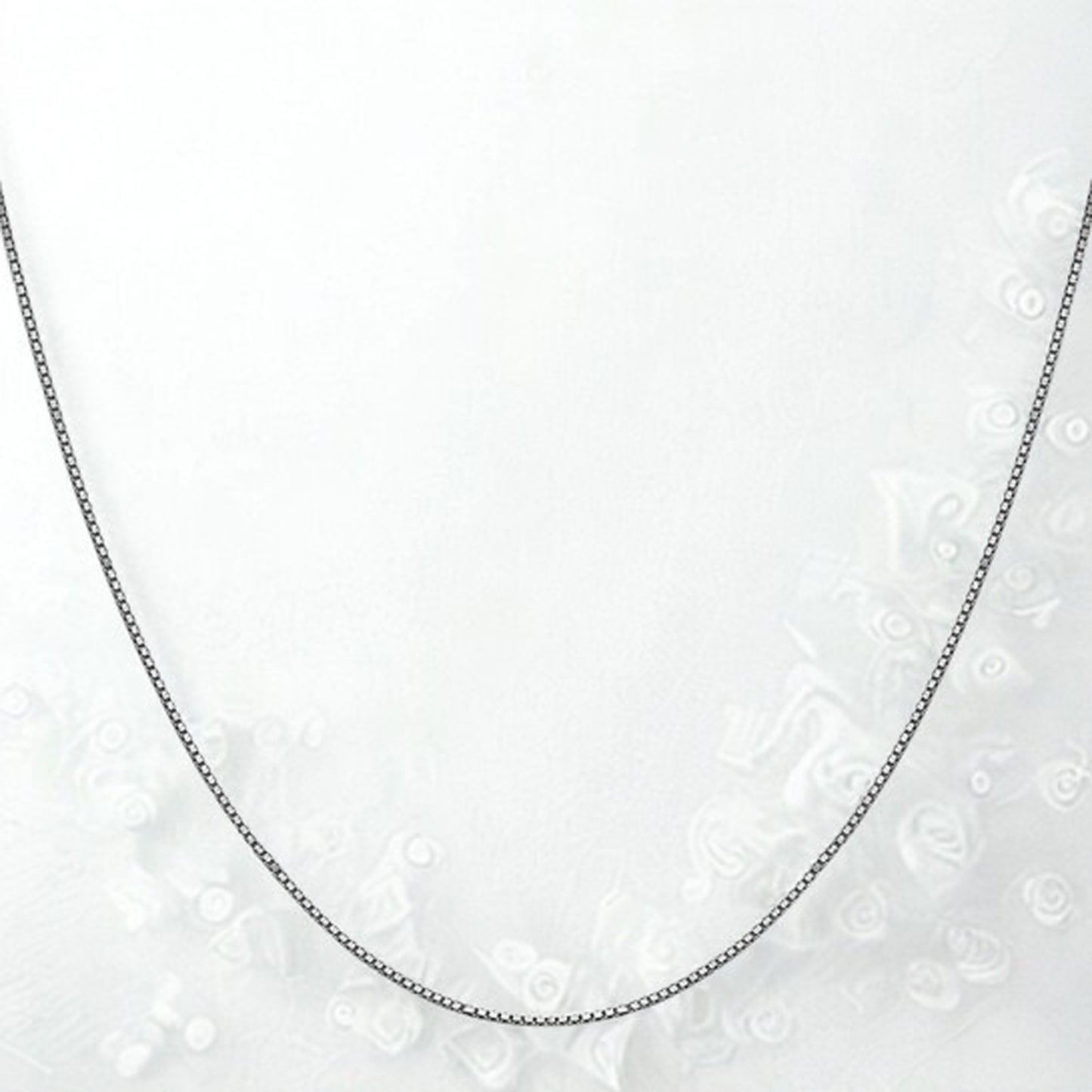 14K White Gold Box Chain