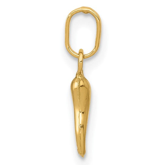 14K Gold Yellow/White/Rose Children's Italian Horn Pendant