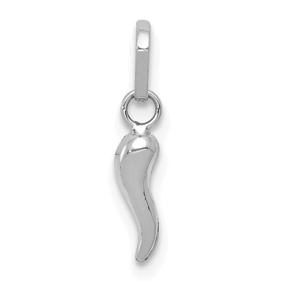 14K Gold Yellow/White/Rose Children's Italian Horn Pendant