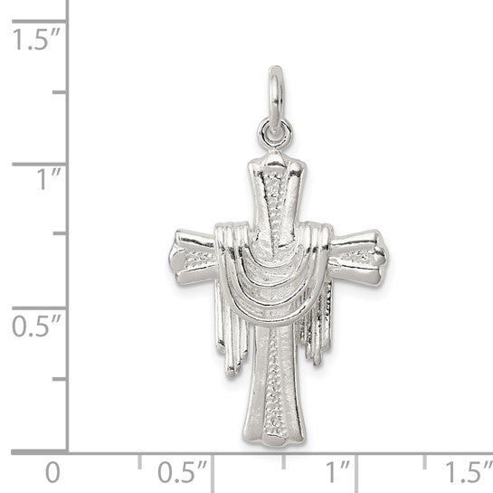 Draped Cross Sterling Silver