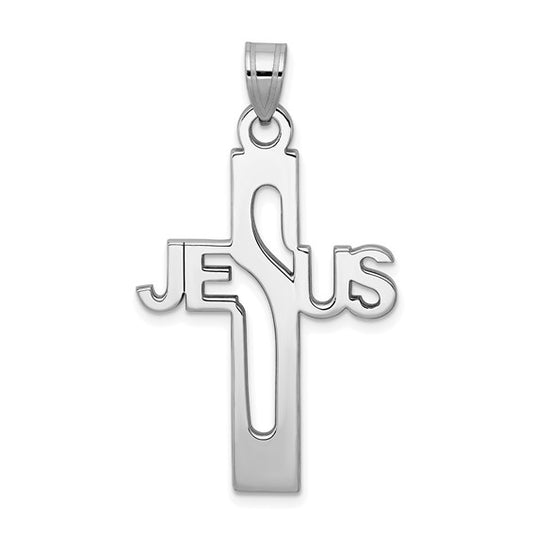 Jesus Cross Sterling Silver Pendant