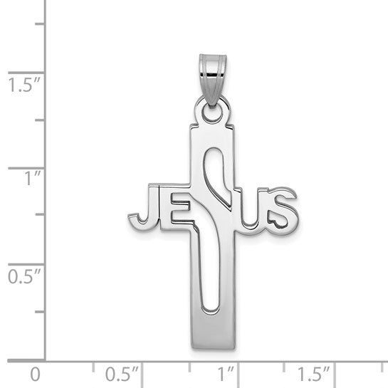 Jesus Cross Sterling Silver Pendant