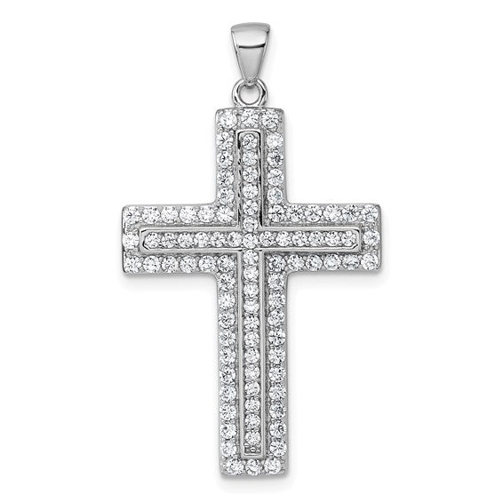 Hip Hop Moissanite Cross Sterling Silver