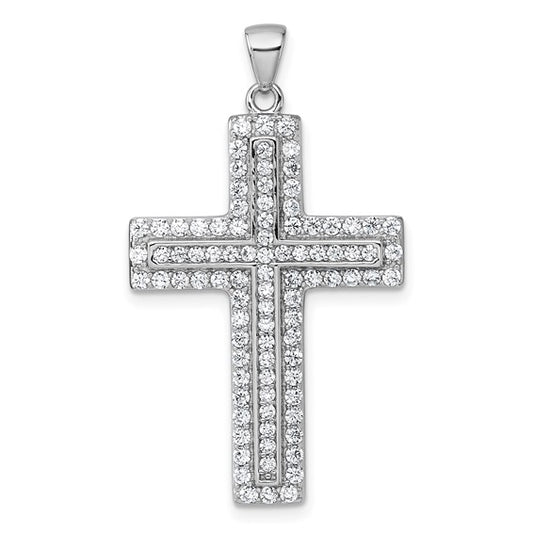 Hip Hop Moissanite Cross Sterling Silver