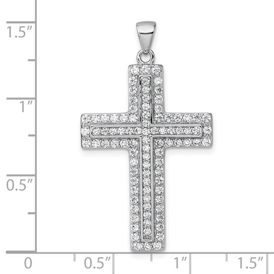 Hip Hop Moissanite Cross Sterling Silver