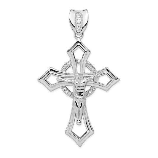 Hip Hop XL Circle Cross Sterling Silver