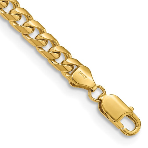 14K Solid Miami Cuban Link Chain Yellow Gold