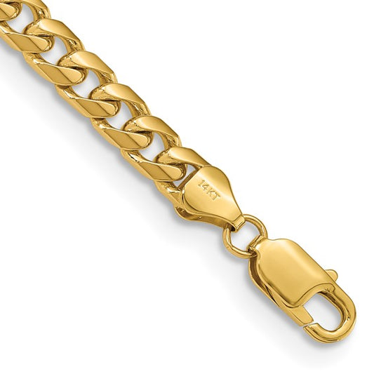 14K Solid Miami Cuban Link Chain Yellow Gold